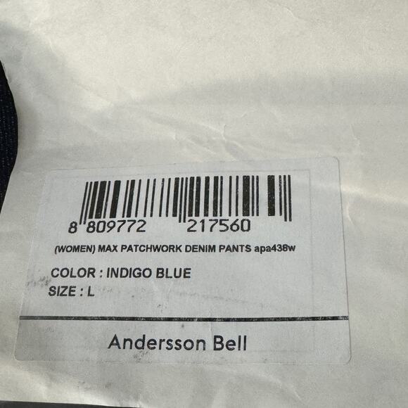 Andersson Bell Wide Leg Jeans Max Patchwork Button-Fly Frayed Hi-Rise Festival - Picture 9 of 10